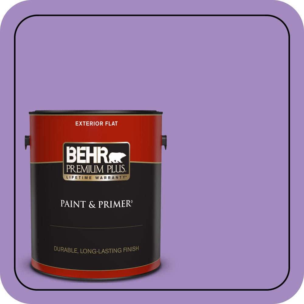 BEHR PREMIUM PLUS 1 gal. #P570-4 Classic Bouquet Flat Exterior Paint & Primer (1)