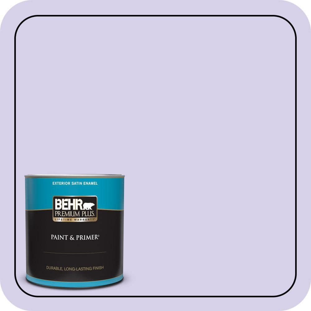 BEHR PREMIUM PLUS 1 qt. #P560-2 Air Castle Satin Enamel Exterior Paint & Primer (1)