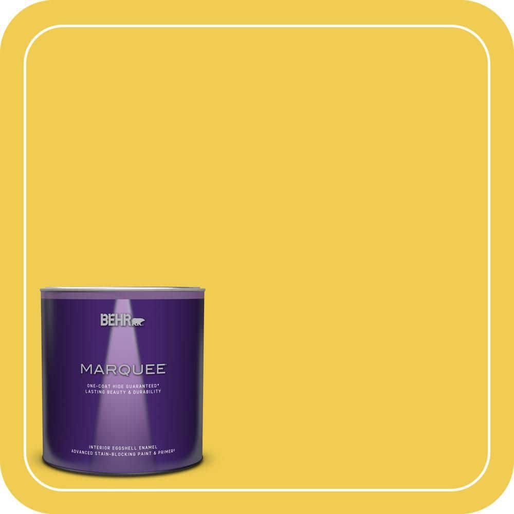 BEHR MARQUEE 1 qt. #P310-6 Radiant Sun Eggshell Enamel Interior Paint & Primer