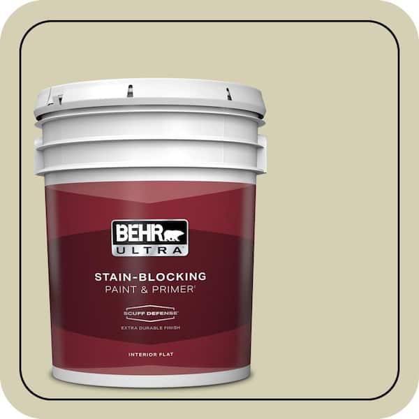 BEHR ULTRA 5 gal. #S350-2 Windmill Extra Durable Flat Interior Paint & Primer (2)
