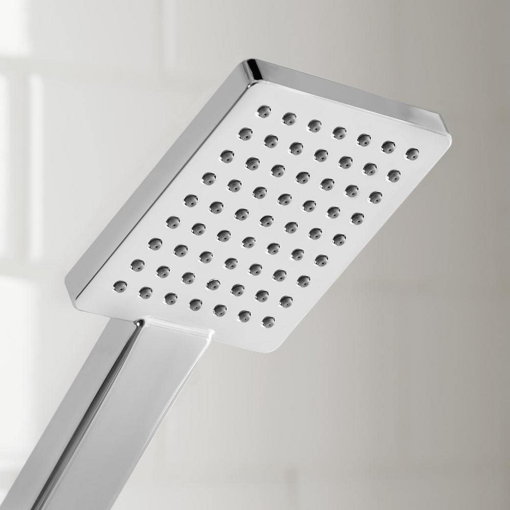 Glacier Bay Modern 1-Spray 7.9 in. Dual Tub Wall Mount Fixed and Handheld Shower Heads 1.8 GPM in Polished Chrome (4)