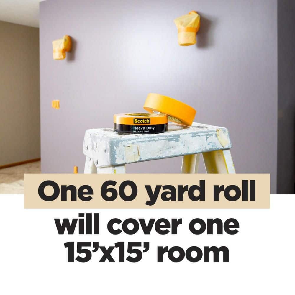 3M Scotch 60.1 yds. Heavy Duty Grade Masking Tape ( Rolls/Pack) (4)
