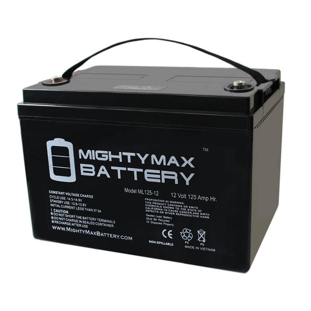 MIGHTY MAX BATTERY 12-Volt 125AH SLA Battery for Off Grid Power Systems (1)