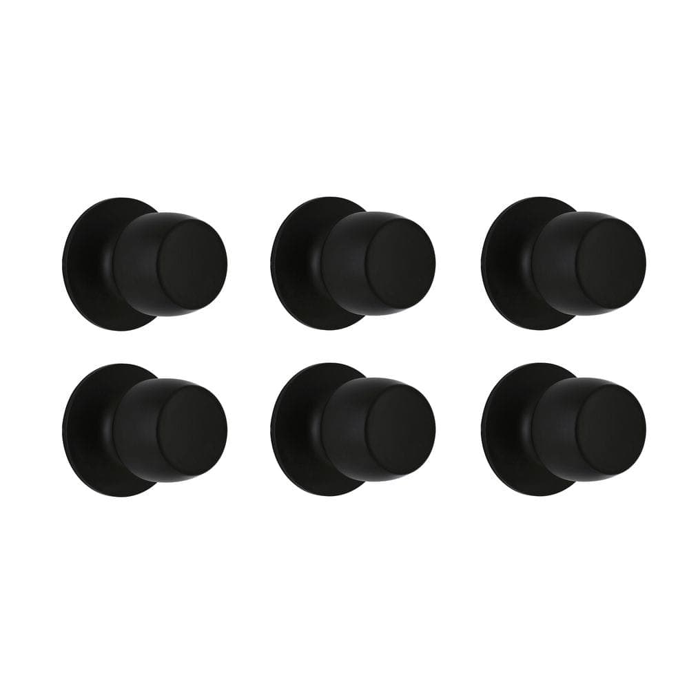 Defiant Brandywine Matte Black Passage Hall/Closet Door Knob Contractor Pack (6-Pack)