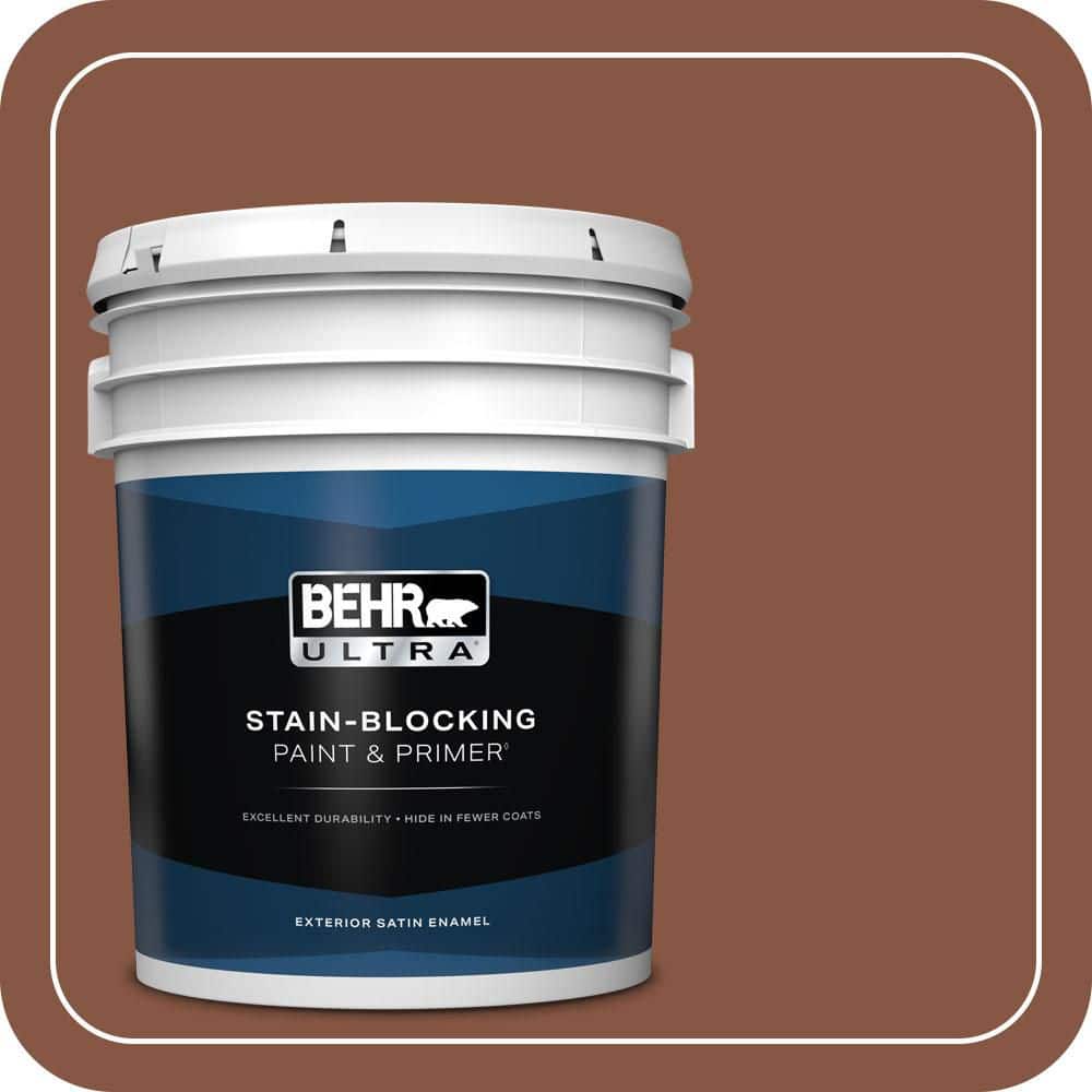 BEHR ULTRA 5 gal. #S210-7 October Leaves Satin Enamel Exterior Paint & Primer