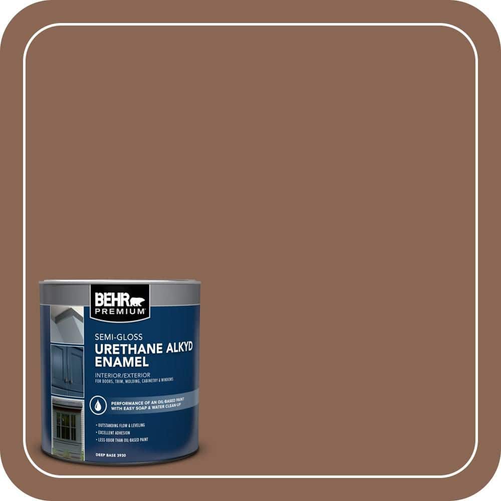 BEHR PREMIUM 1 qt. #PPU3-17 Clay Pot Semi-Gloss Enamel Urethane Alkyd Interior/Exterior Paint (1)
