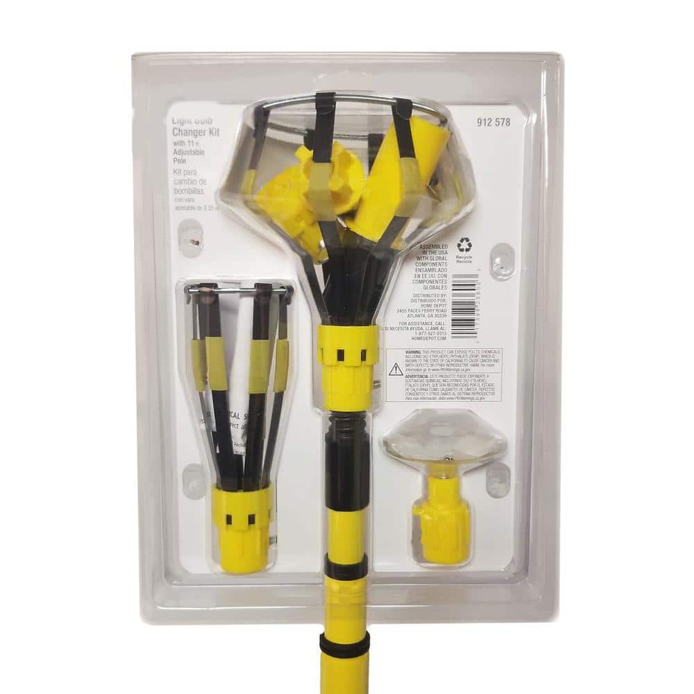 Commercial Electric 11 ft. Pole Light Bulb Changer Kit with Attachments (4)