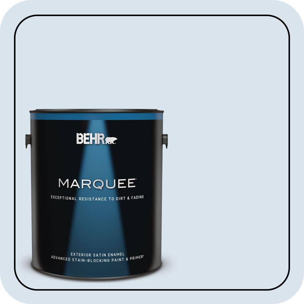 BEHR MARQUEE 1 gal. #590A-1 Icelandic Satin Enamel Exterior Paint & Primer