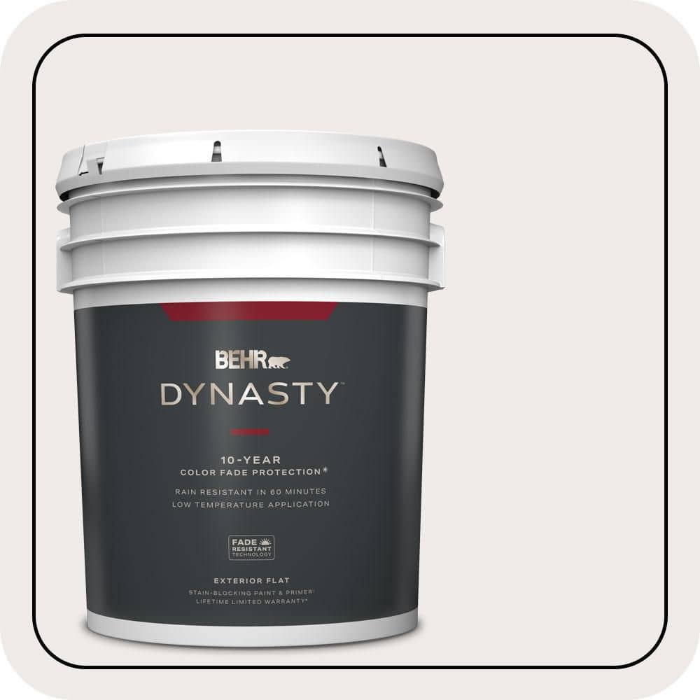 BEHR DYNASTY 5 gal. #W-D-620 Pale Bud Flat Exterior Stain-Blocking Paint & Primer