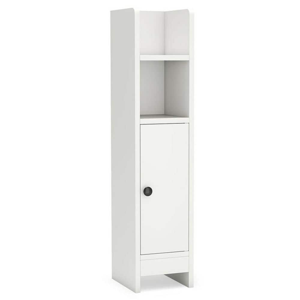 Boyel Living 7 in. W x 8 in. D x 31.5 in. H White Storage Freestanding Linen Cabinet with Adjustable Shelf (1)