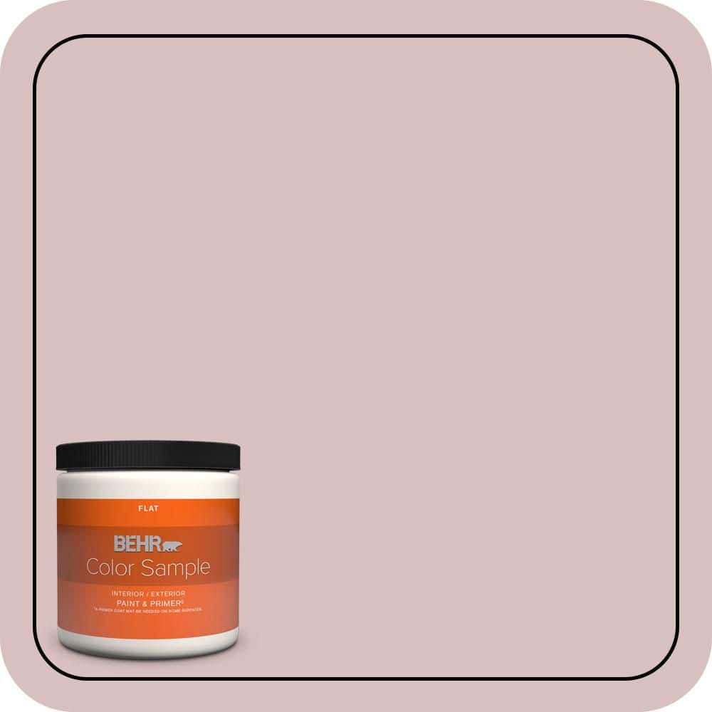 BEHR PREMIUM PLUS 8 oz. #PPU17-08 Peony Blush Flat Interior/Exterior Paint & Primer Color Sample