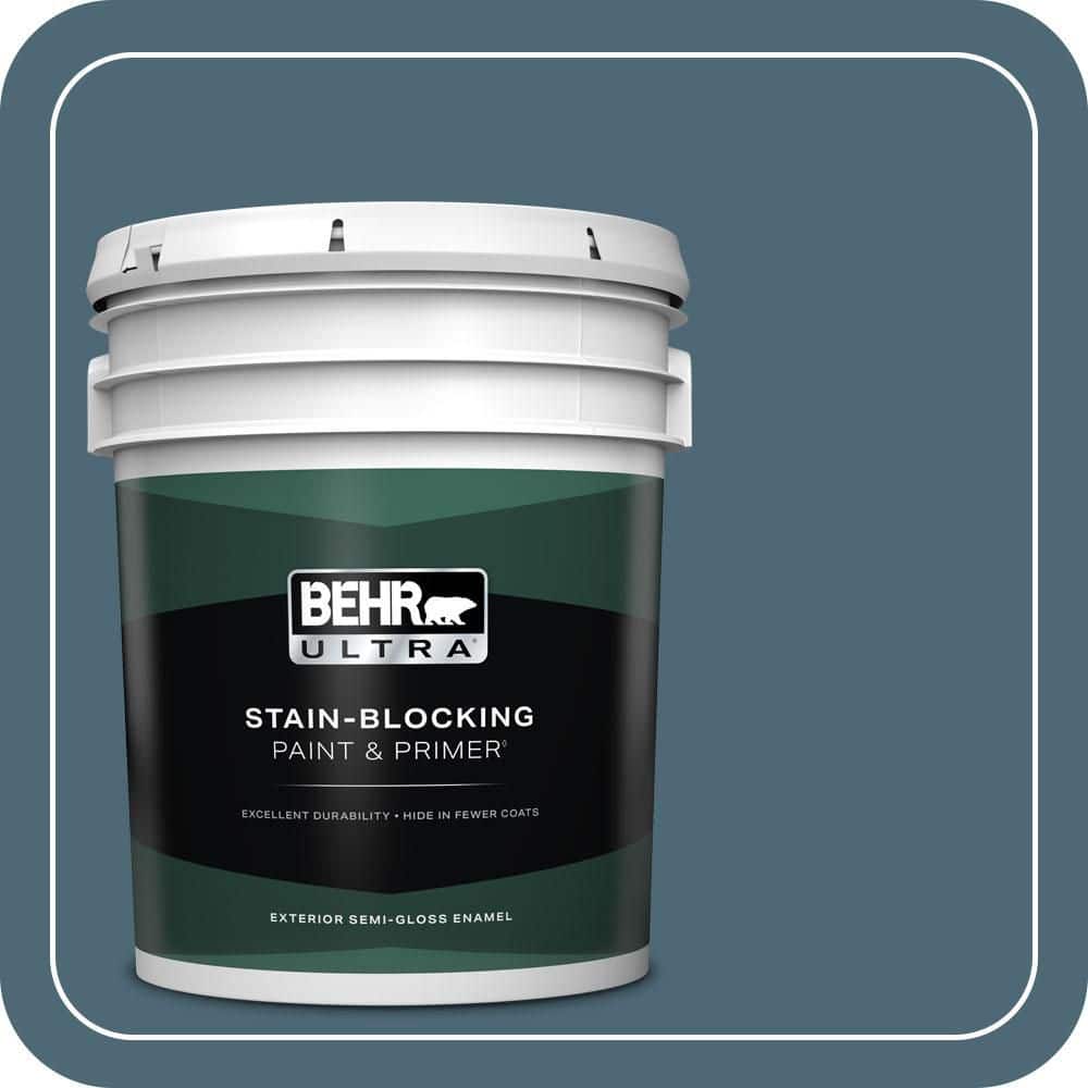 BEHR ULTRA 5 gal. #S470-6 Shipwreck Semi-Gloss Enamel Exterior Paint & Primer