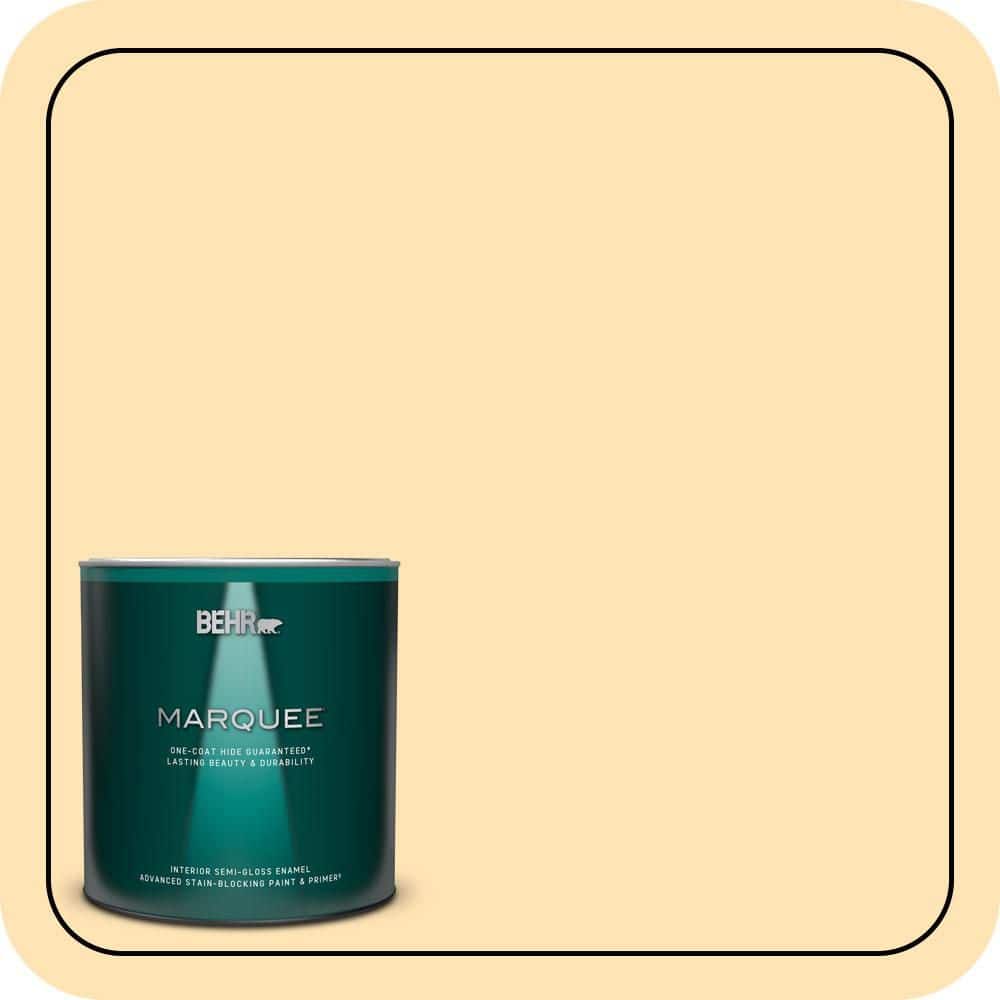 BEHR MARQUEE 1 qt. #P250-2 Golden Nectar Semi-Gloss Enamel Interior Paint & Primer