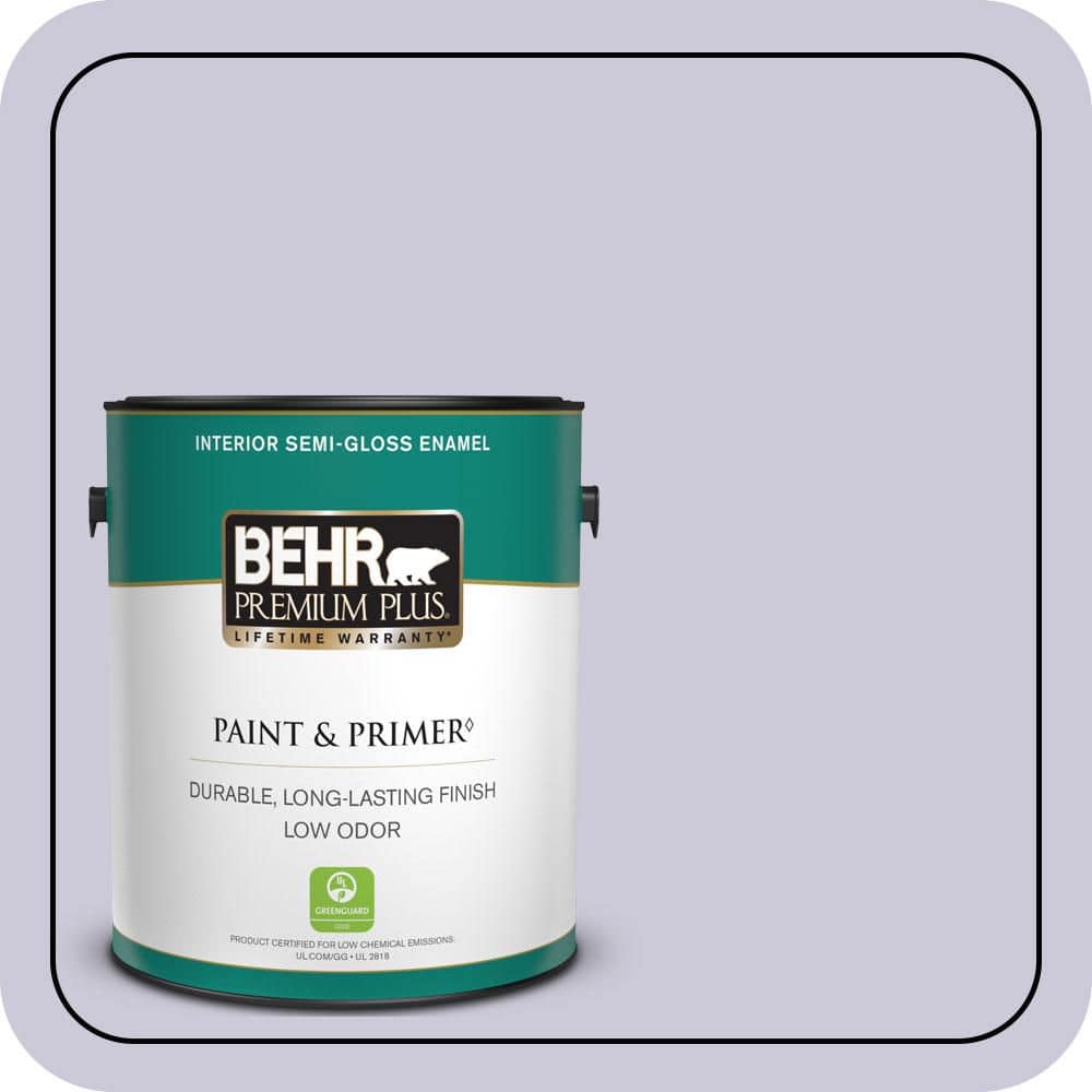 BEHR PREMIUM PLUS 1 gal. #S570-2 Magic Scent Semi-Gloss Enamel Low Odor Interior Paint & Primer