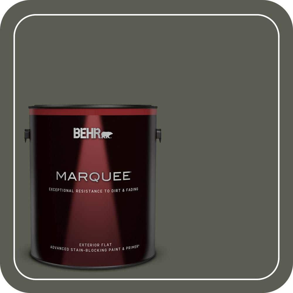 BEHR MARQUEE 1 gal. #N380-7 Black Bamboo Flat Exterior Paint & Primer
