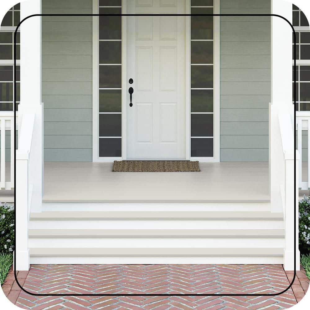 BEHR PREMIUM 1 gal. #MS-87 Dove Gray Textured Low-Lustre Enamel Interior/Exterior Porch and Patio Anti-Slip Floor Paint (2)