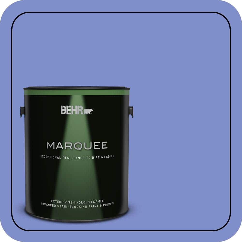 BEHR MARQUEE 1 gal. #P540-5 Pansy Garden Semi-Gloss Enamel Exterior Paint & Primer