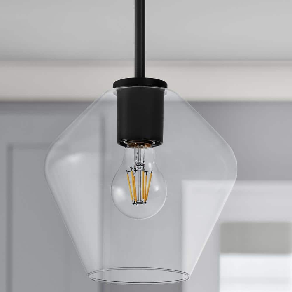 PRIVATE BRAND UNBRANDED 4 in. Clear Glass Merlot Novelty Pendant Lamp Shade with 2-1/4 in. Fitter (4)