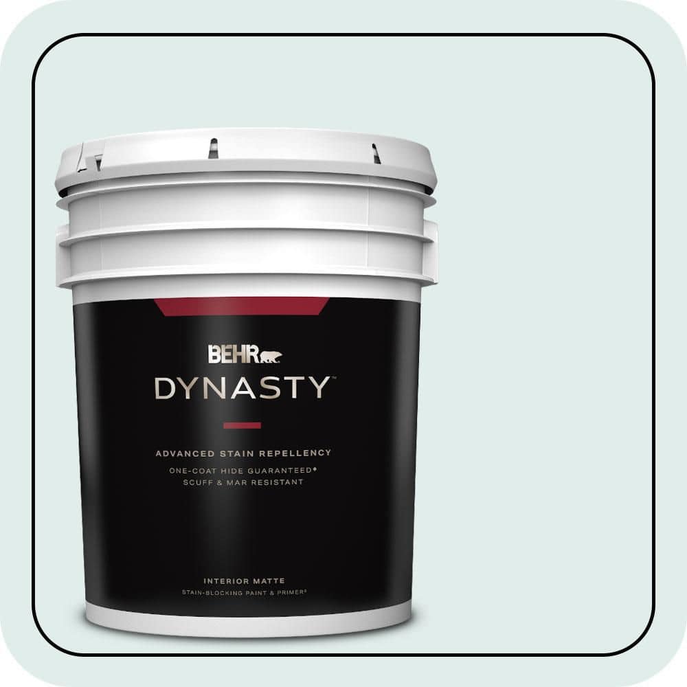 BEHR DYNASTY 5 gal. #500E-1 Cumulus Matte Interior Stain-Blocking Paint & Primer