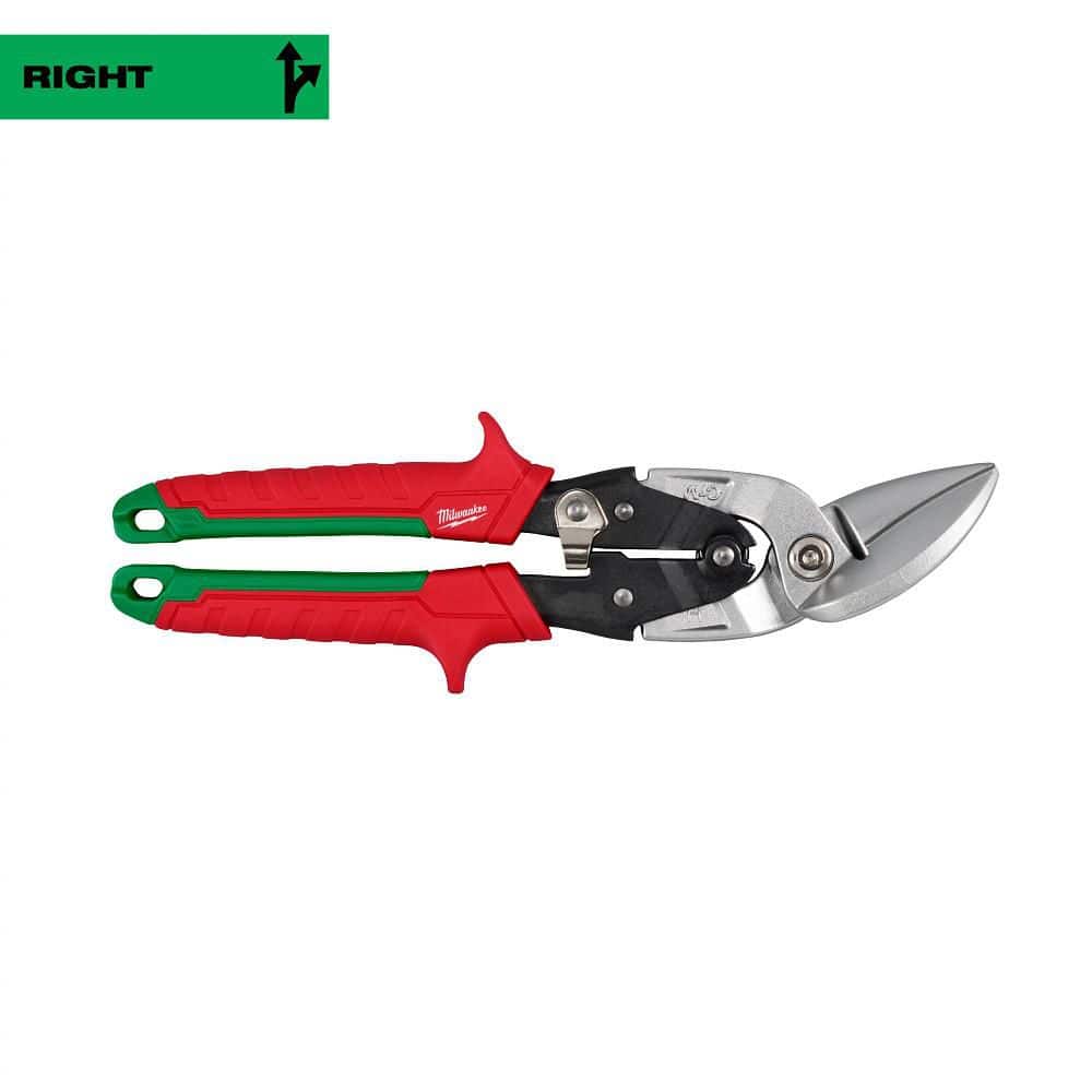Milwaukee 10 in. Right-Cut Offset Aviation Snips