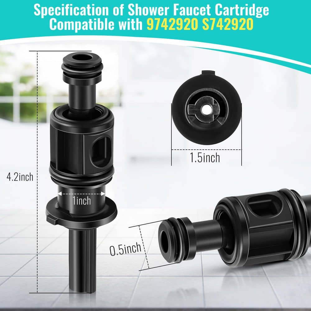 Helhom 7.99 in. x 5.51 in. Chrome Trim Replacement Kit for Tub and Shower Faucet, Metal Push Pull Shower Valve Parts (3)