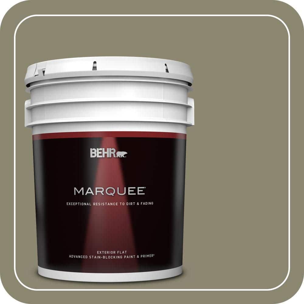BEHR MARQUEE 5 gal. #PPU8-21 Mossy Bank Flat Exterior Paint & Primer