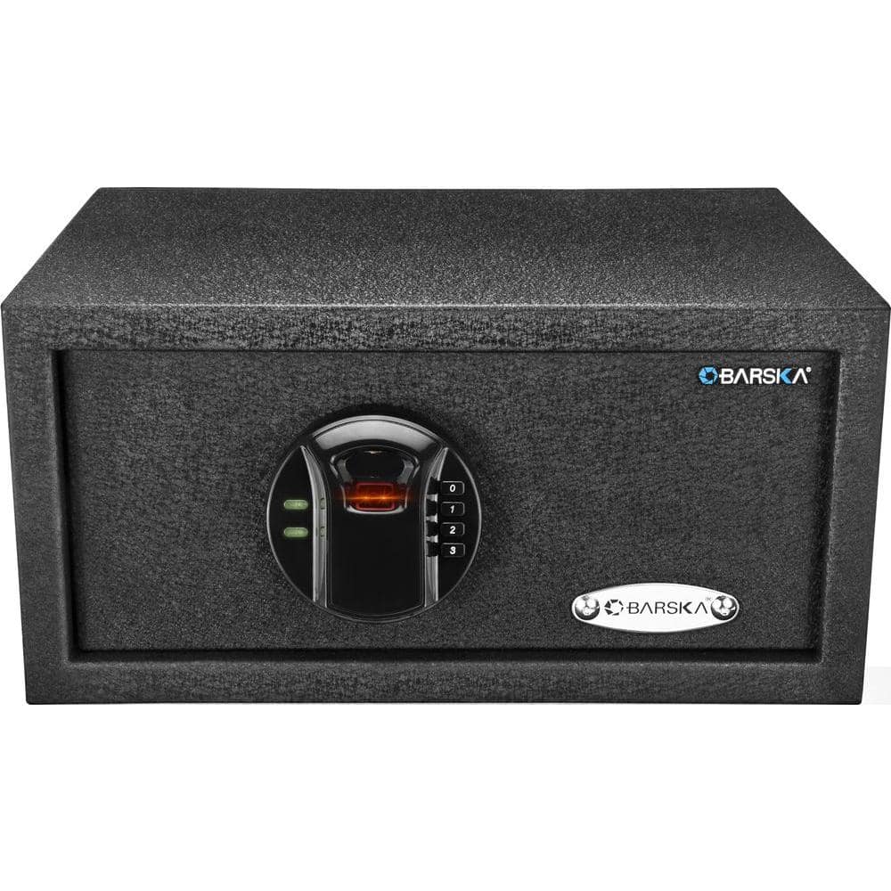 BARSKA HQ100 0.69 cu. ft. Steel Biometric Keypad Safe with Digital Keypad, Black (3)