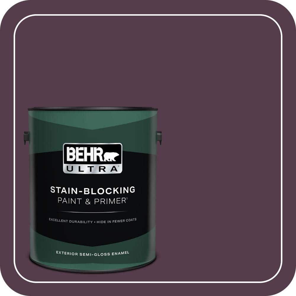 BEHR ULTRA 1 gal. #T15-4 Your Majesty Semi-Gloss Enamel Exterior Paint & Primer
