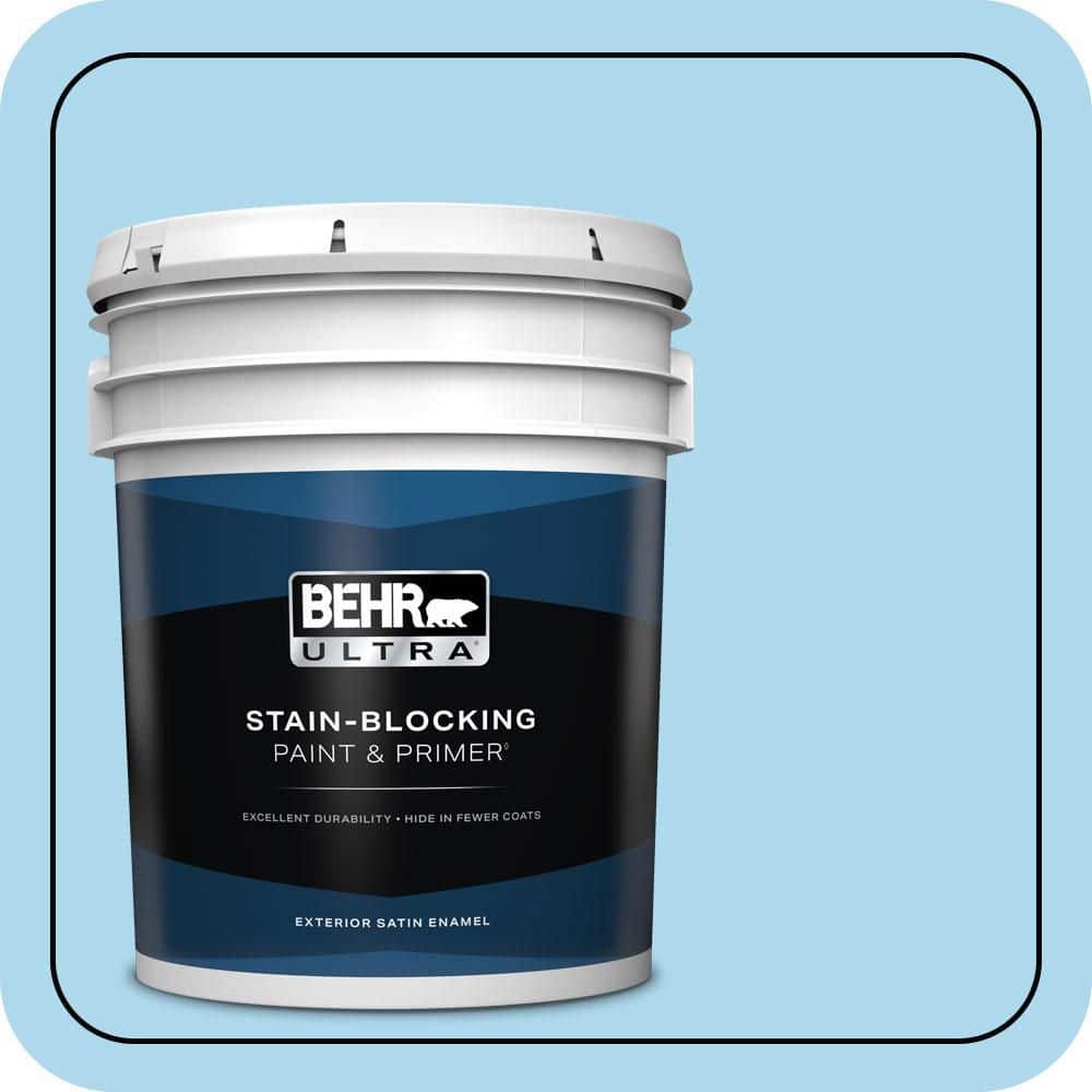 BEHR ULTRA 5 gal. #540A-3 Blue Feather Satin Enamel Exterior Paint & Primer