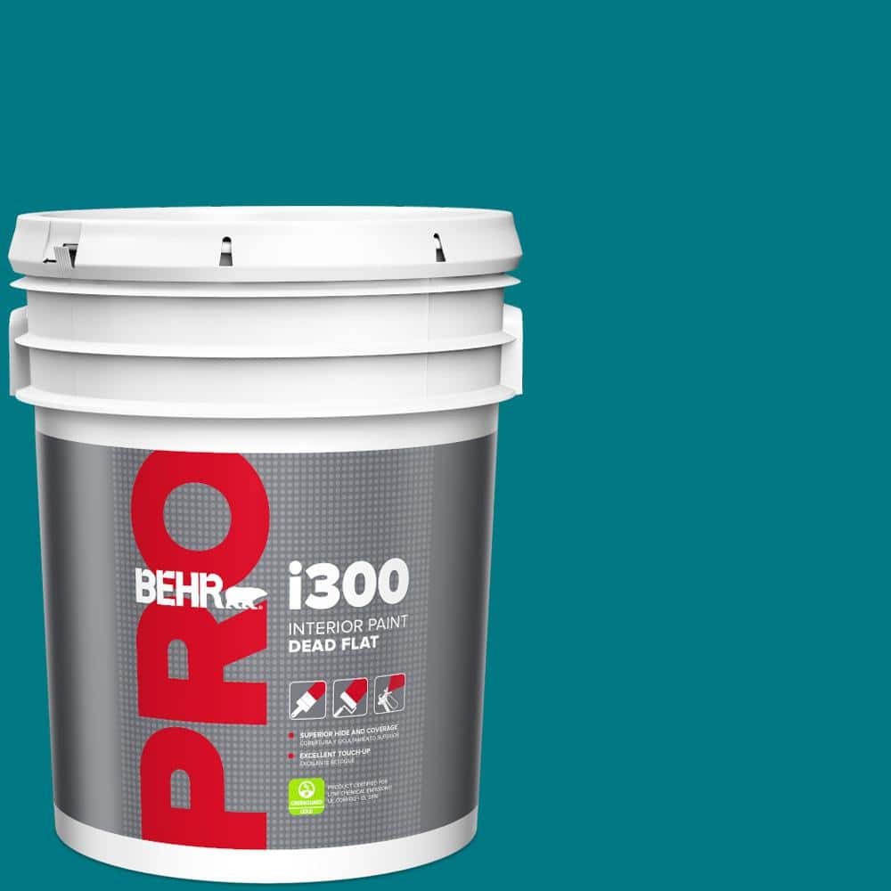 BEHR PRO 5 gal. #P470-7 The Real Teal Dead Flat Interior Paint
