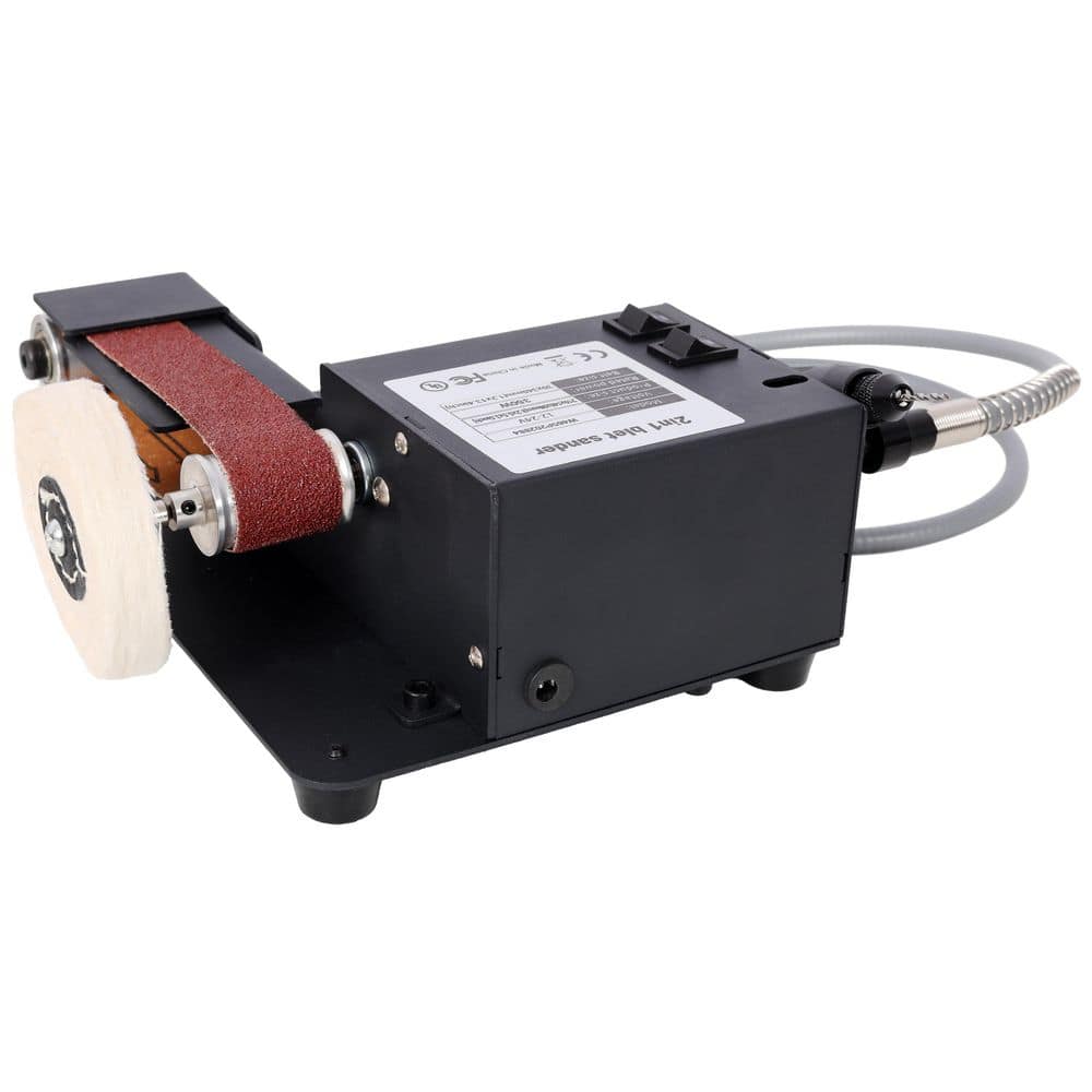 Amucolo 2-in-1 Belt Sander, 350W Dual Motor Rotary Tool Sand Belt, Mini Electric Belt Sander Desktop Polisher Power Tool (3)