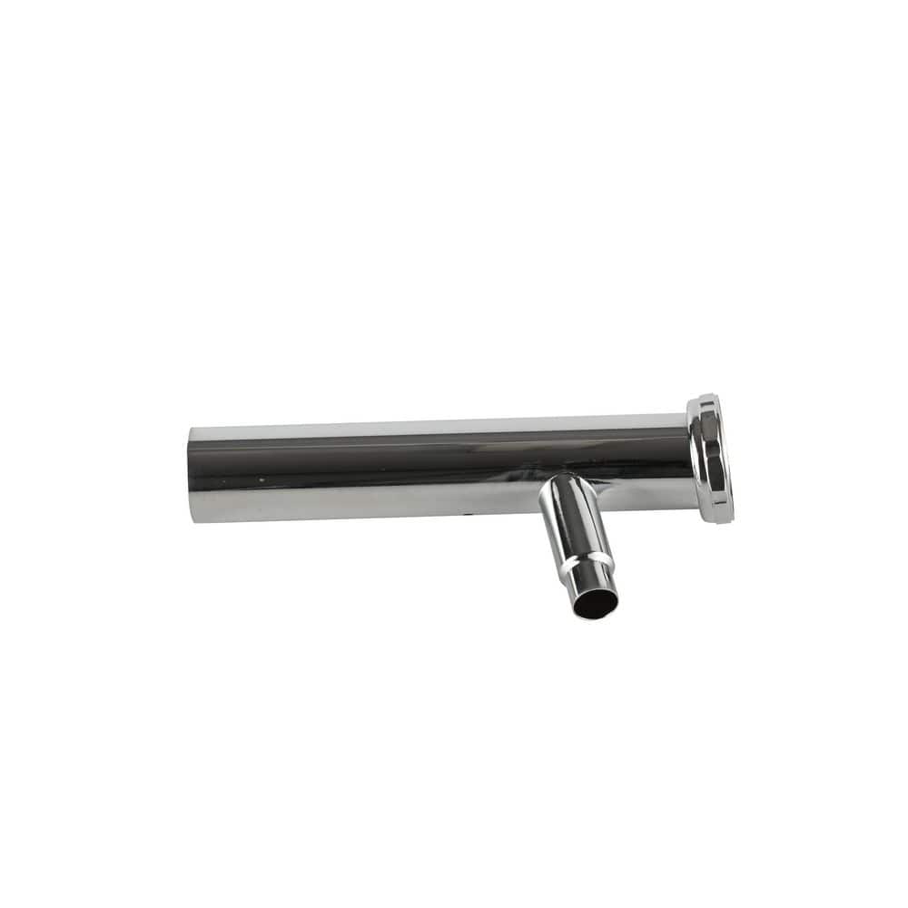 Everbilt 1-1/2 in. x 8 in. 24-Gauge Chrome-Plated Brass Flanged Strainer Sink Drain Tailpiece Extension Tube with Hi-Line-DB (1)