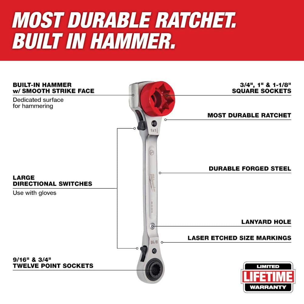 Milwaukee Lineman's 5-in-1 Ratcheting Wrench (2)