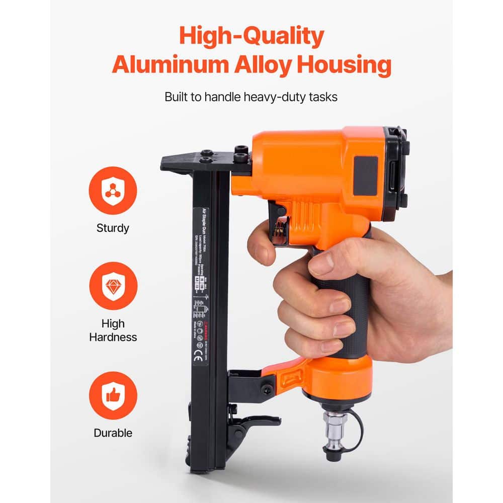 SKYSHALO Pneumatic Staple Gun, Corded 22-Gauge Pneumatic Stapler for 71 Series Wire Staples 3/8-in. Crown 5/32 in.-5/8 in. Length (3)