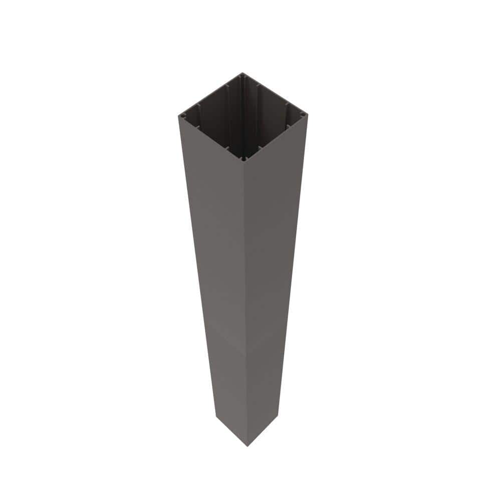 Barrette Outdoor Living VersaRail 4.25 in. x 4.25 in. x 39 in. Matte Bronze Aluminum Rail Post Sleeve