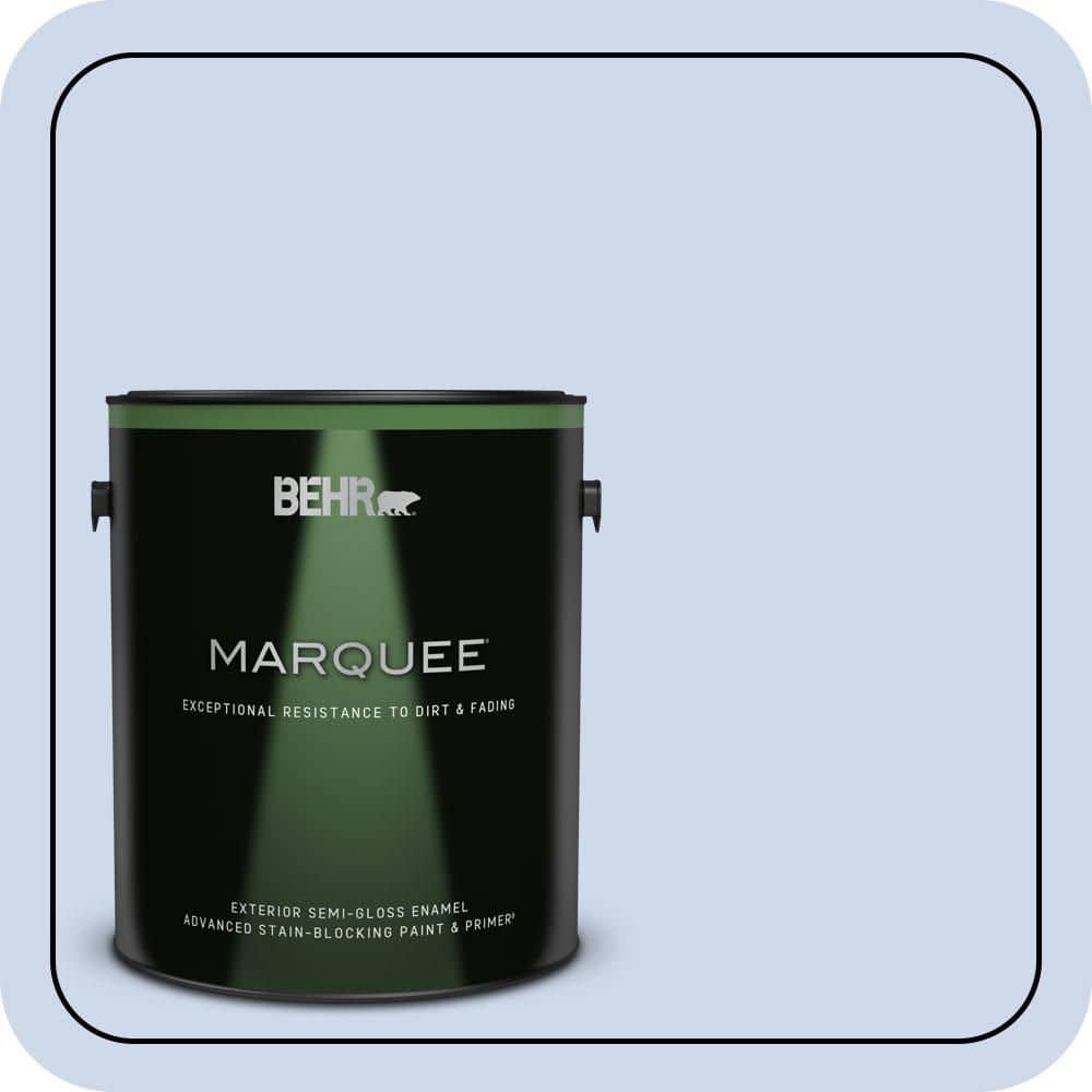BEHR MARQUEE 1 gal. #M540-2 Angelic Blue Semi-Gloss Enamel Exterior Paint & Primer