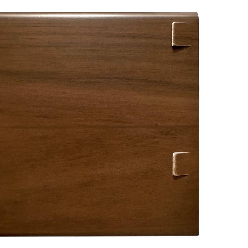 CREATIVE SURFACES 6 ft. x 6 ft. Board on Board Framed Flat Woodgrain Hickory Vinyl Fence Panel With Steel Inserts (Unassembled) (2)