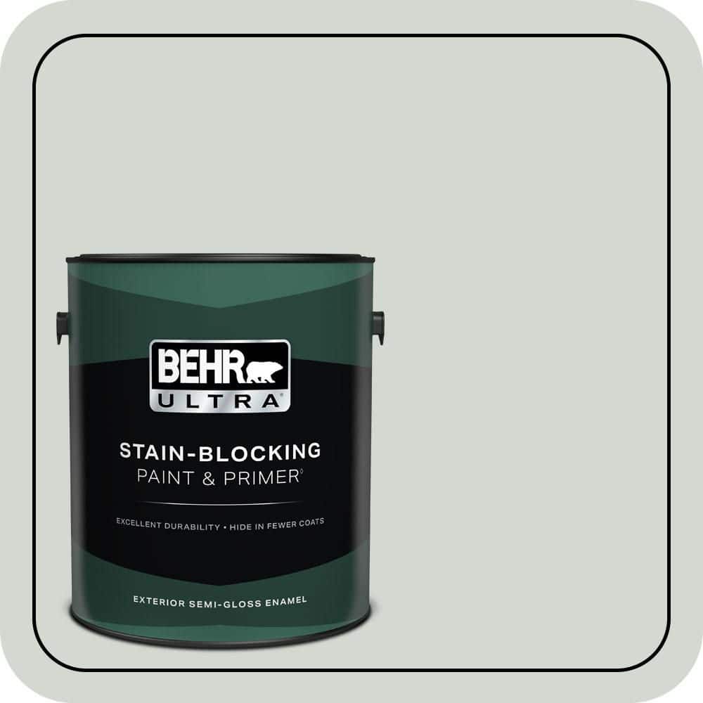 BEHR ULTRA 1 gal. #N410-2 Brook Green Semi-Gloss Enamel Exterior Paint & Primer