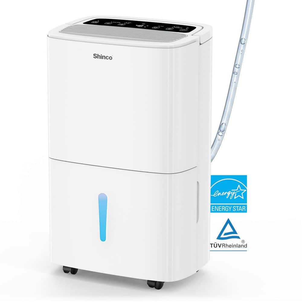 Edendirect 150 pt. High Humidity Smart Dehumidifier with Pump up to 7000 sq.ft. with App, Remote, Energy Star for Basement in White (1)