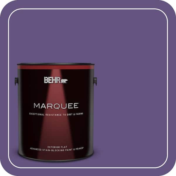 BEHR MARQUEE 1 gal. #MQ4-28 Purple Sky Flat Exterior Paint & Primer (2)