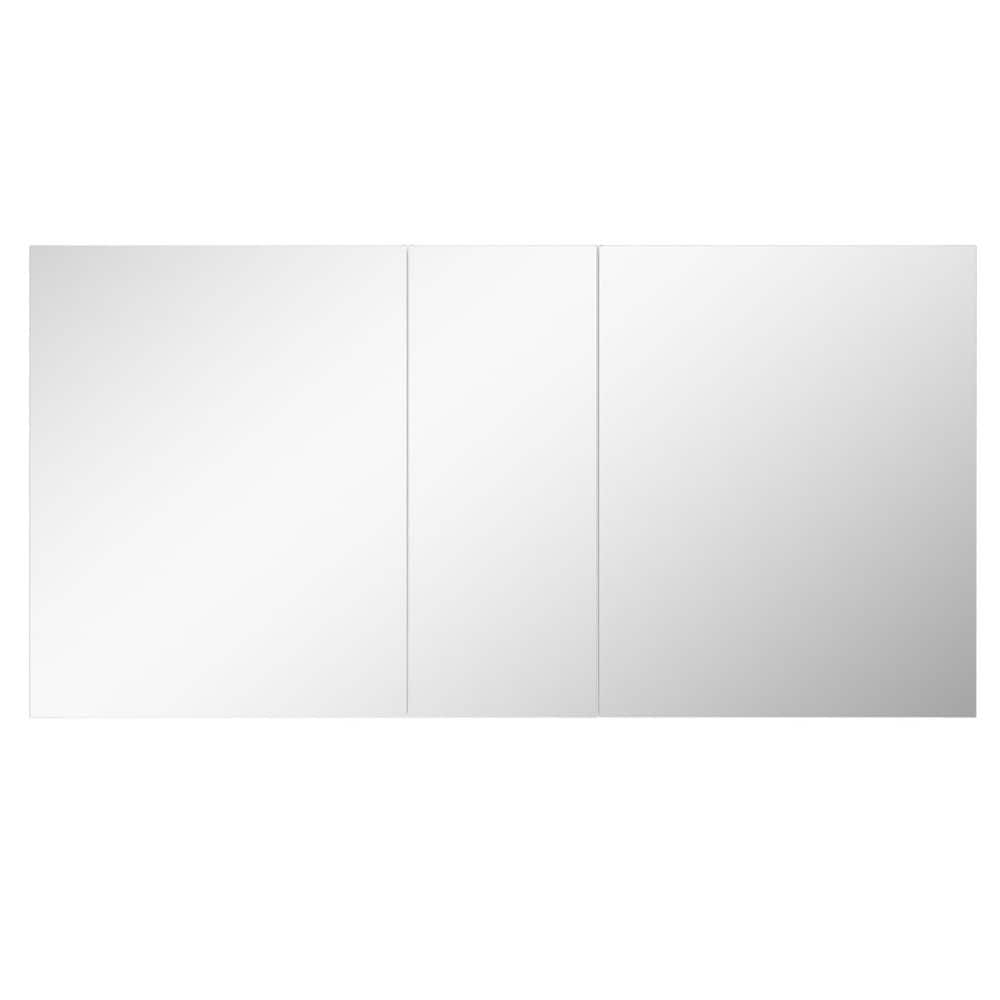 BWE 60 in. W x 30 in. H Rectangular Frameless Aluminum Medicine Cabinet with Mirror and Soft-Close Hinges (1)