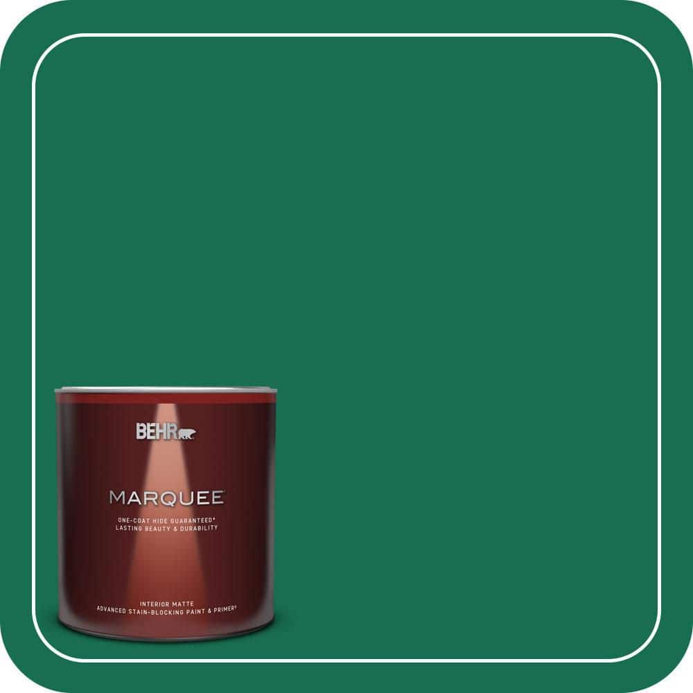 BEHR MARQUEE 1 qt. #S-H-470 Precious Emerald Matte Interior Paint & Primer