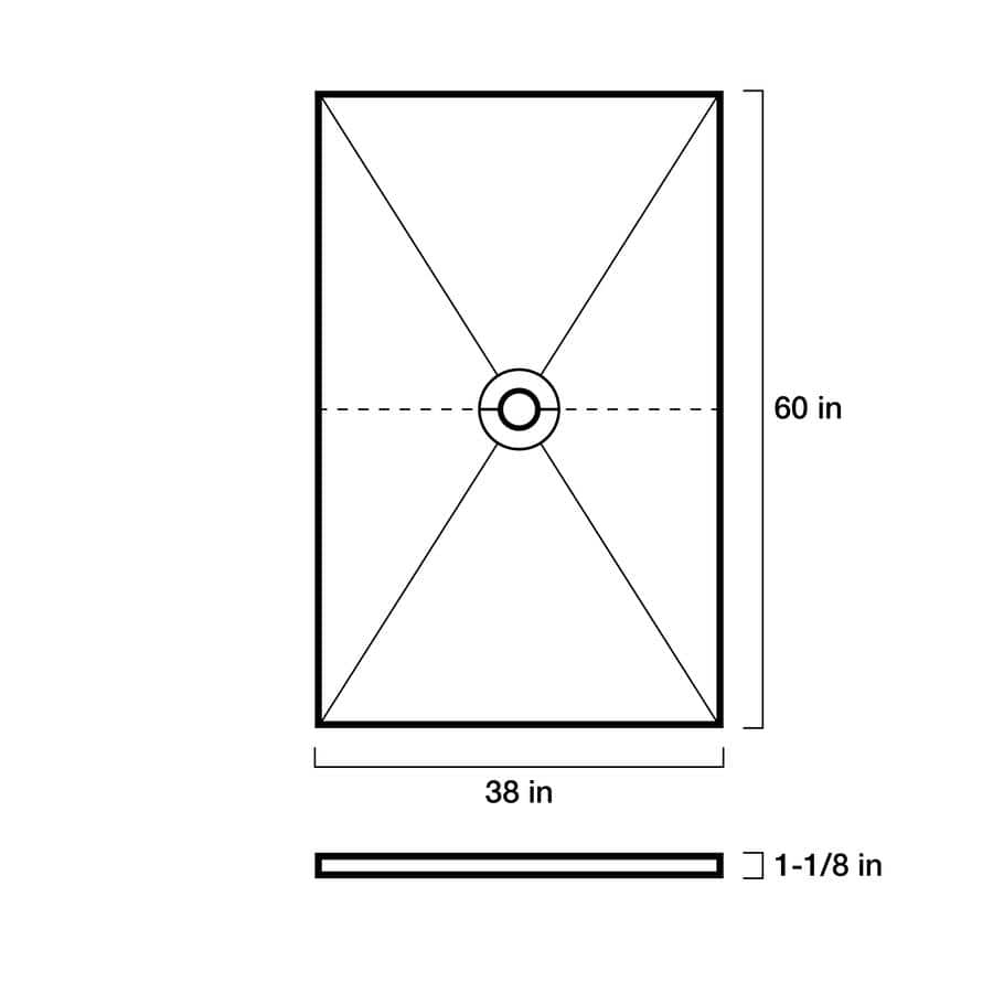 Schluter Kerdi-Shower 38 in. x 60 in. Shower Tray (3)