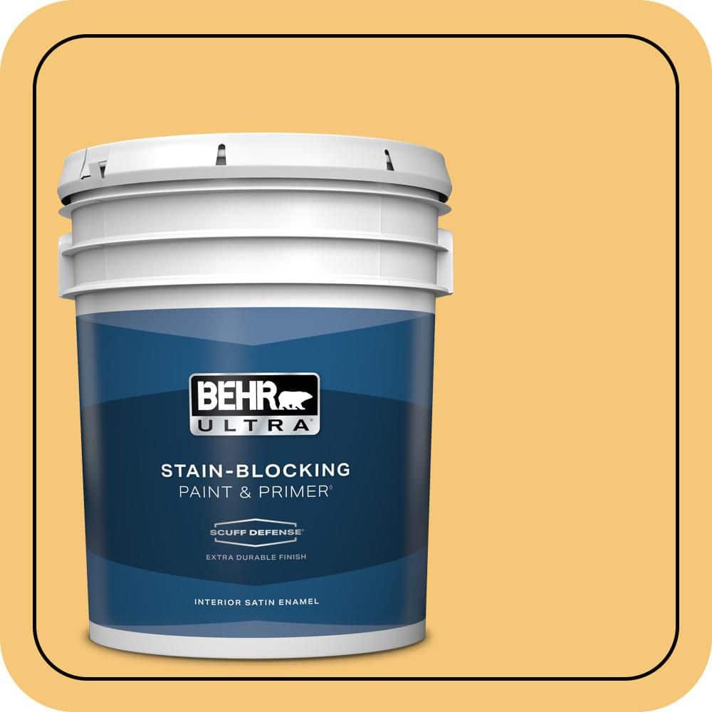 BEHR ULTRA 5 gal. #T14-19 Sunday Afternoon Extra Durable Satin Enamel Interior Paint & Primer