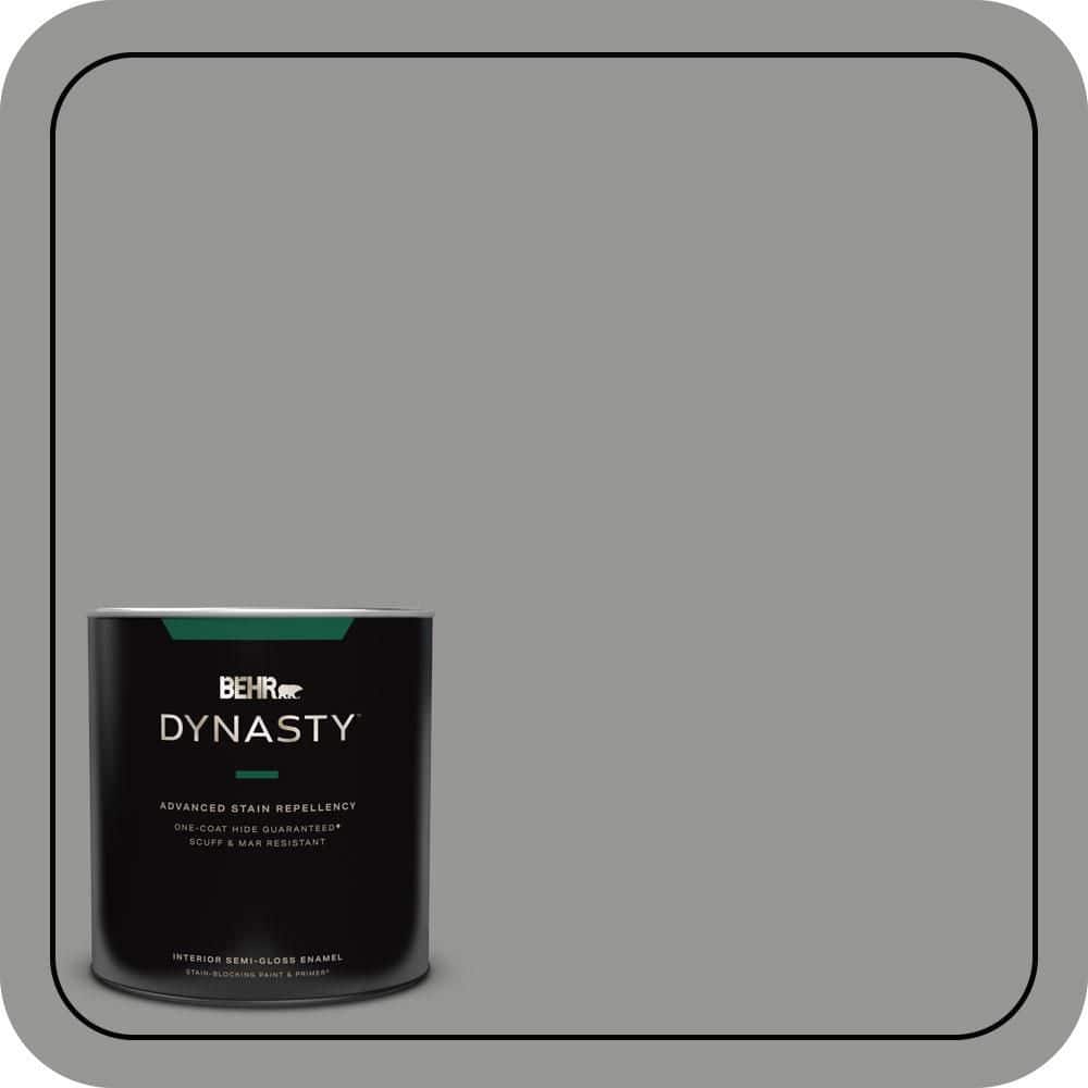 BEHR DYNASTY 1 qt. #PPU24-19 Shark Fin Semi-Gloss Enamel Interior Stain-Blocking Paint and Primer