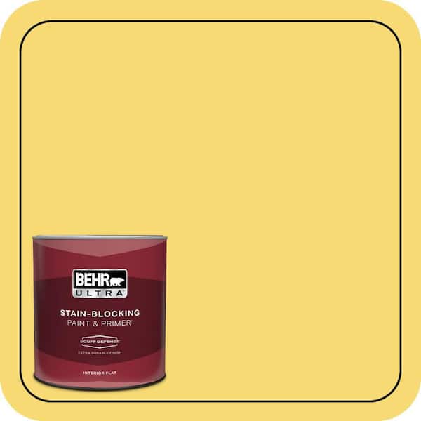 BEHR ULTRA 1 qt. #P310-5 Solar Energy Extra Durable Flat Interior Paint & Primer (2)