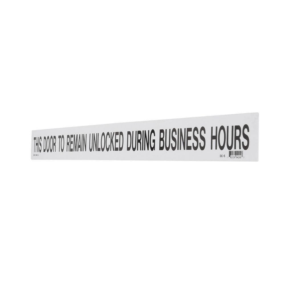 Lynch Sign 24 in. x 2 in. This Door to Remain Unlocked Sign Printed on More Durable, Thicker, Longer Lasting Styrene Plastic (3)