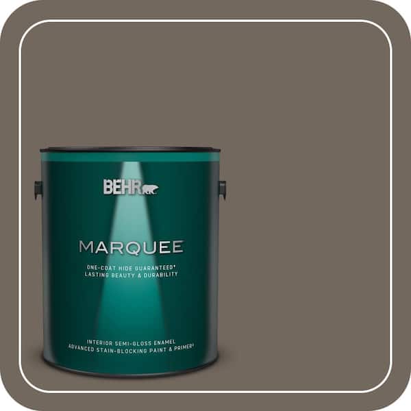 BEHR MARQUEE 1 gal. #T16-20 Opus Semi-Gloss Enamel Interior Paint & Primer (2)