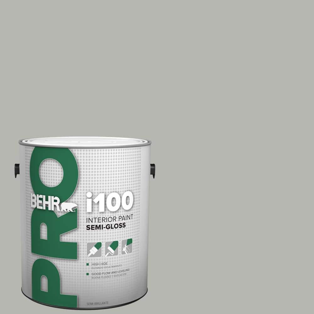 BEHR PRO 1 gal. #HDC-MD-26 Sonic Silver Semi-Gloss Interior Paint