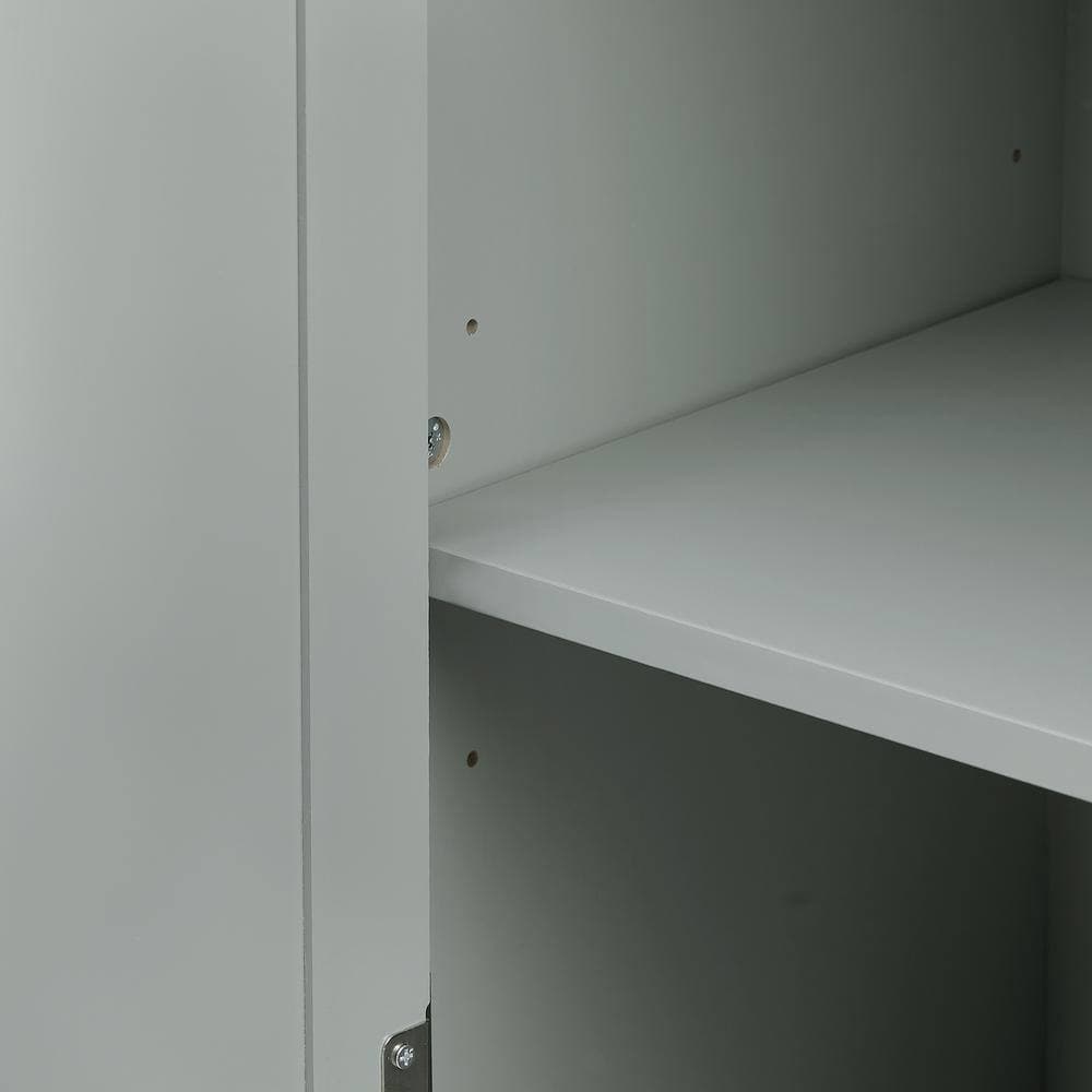Tileon 24 in. W 15.7 in. D 70 in. H MDF Freestanding Linen Cabinet with 3-Drawers (3)